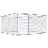 vidaXL Outdoor Dog Kennel 2x2x1 m Galvanized Steel