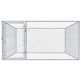 vidaXL Outdoor Dog Kennel 2x2x1 m Galvanized Steel