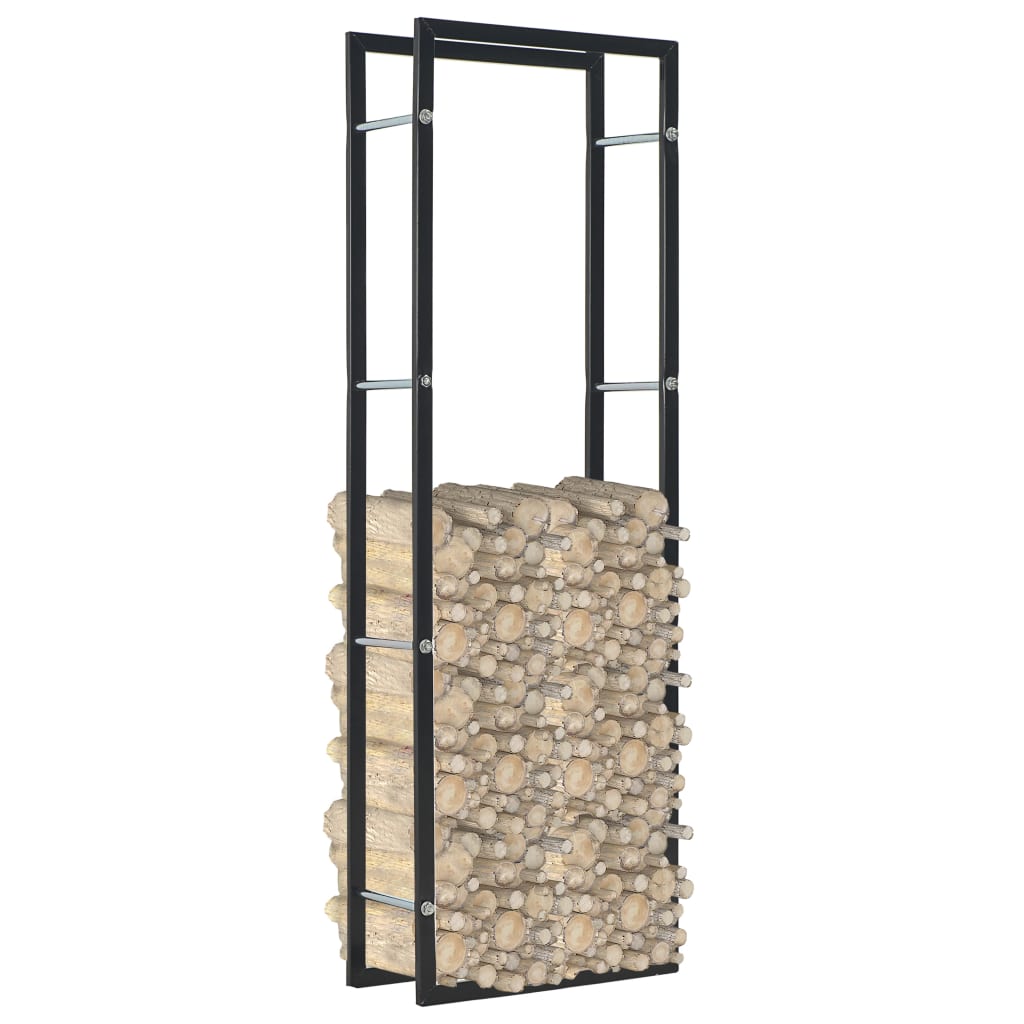 vidaXL Haardhoutrek 50x20x150 cm staal zwart