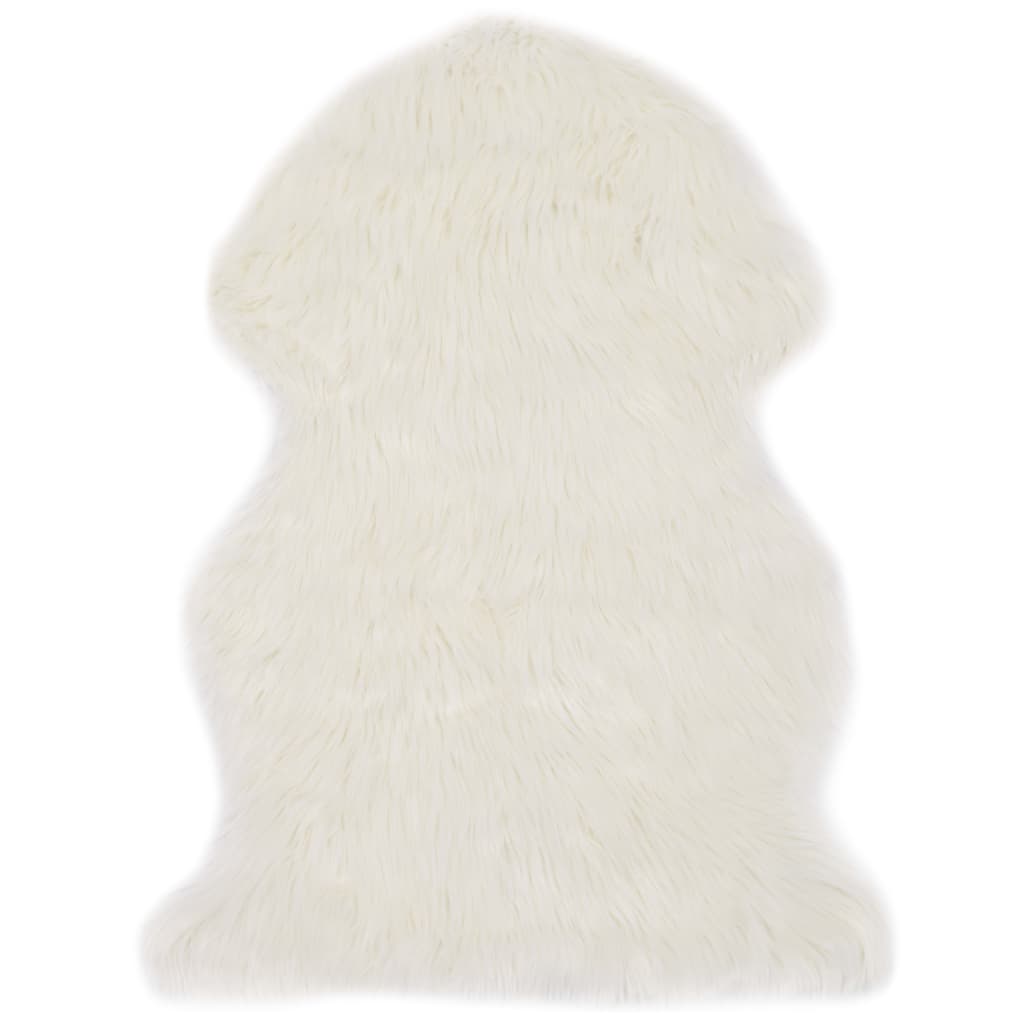 vidaXL Rug 60x90 cm faux sheepskin white