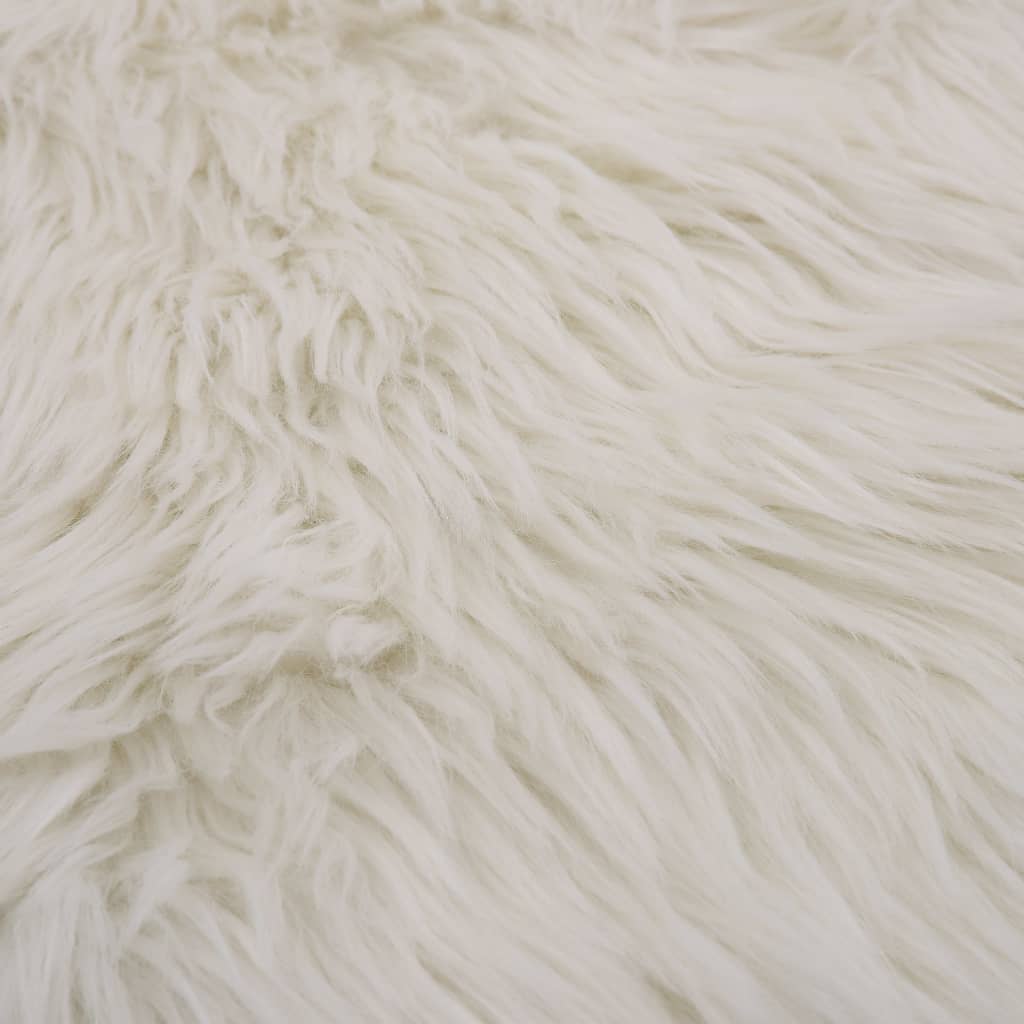 vidaXL Rug 60x90 cm faux sheepskin white