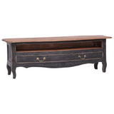 vidaXL TV cabinet 120x30x40 cm solid mahogany wood black
