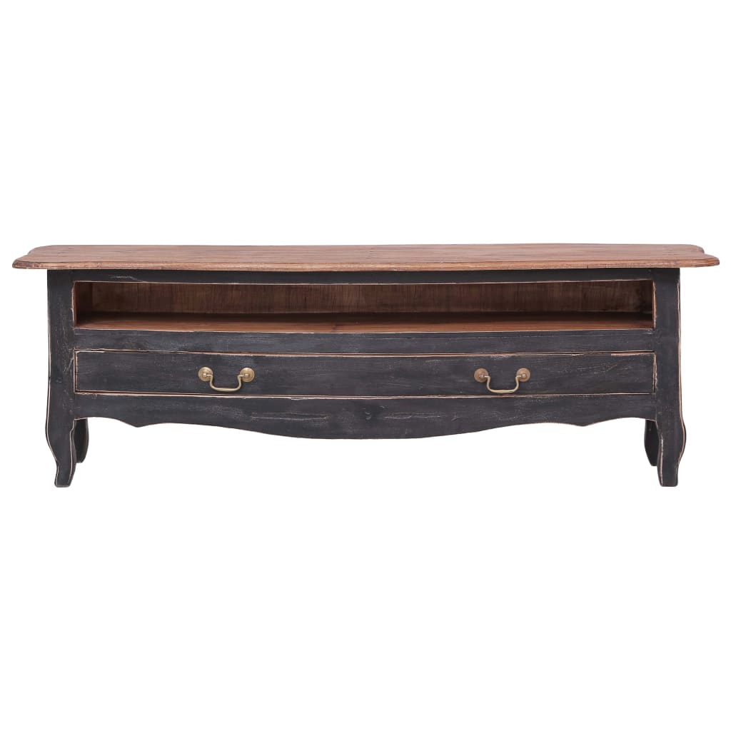 vidaXL TV cabinet 120x30x40 cm solid mahogany wood black