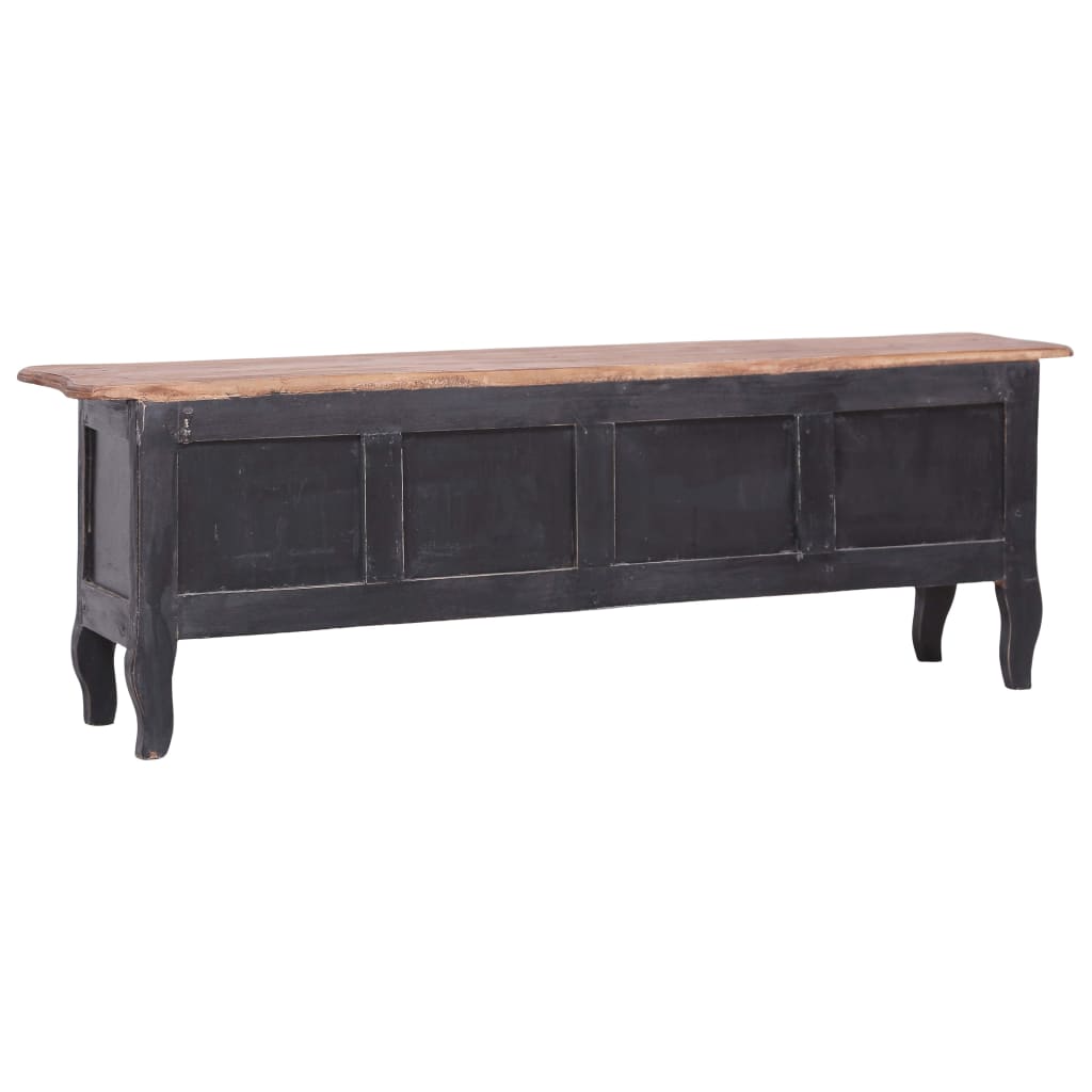 vidaXL TV cabinet 120x30x40 cm solid mahogany wood black