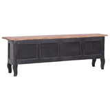 vidaXL TV cabinet 120x30x40 cm solid mahogany wood black