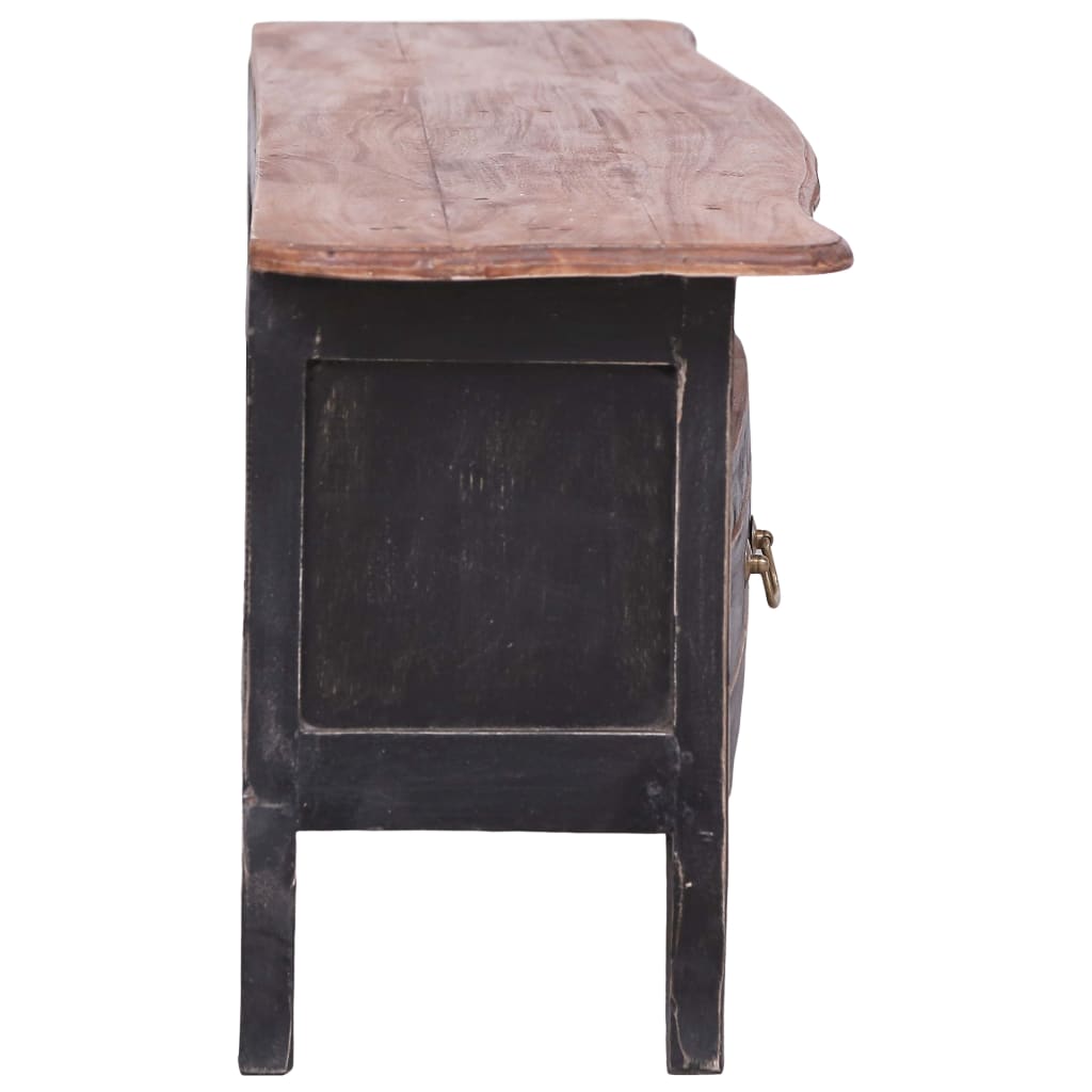 vidaXL TV cabinet 120x30x40 cm solid mahogany wood black