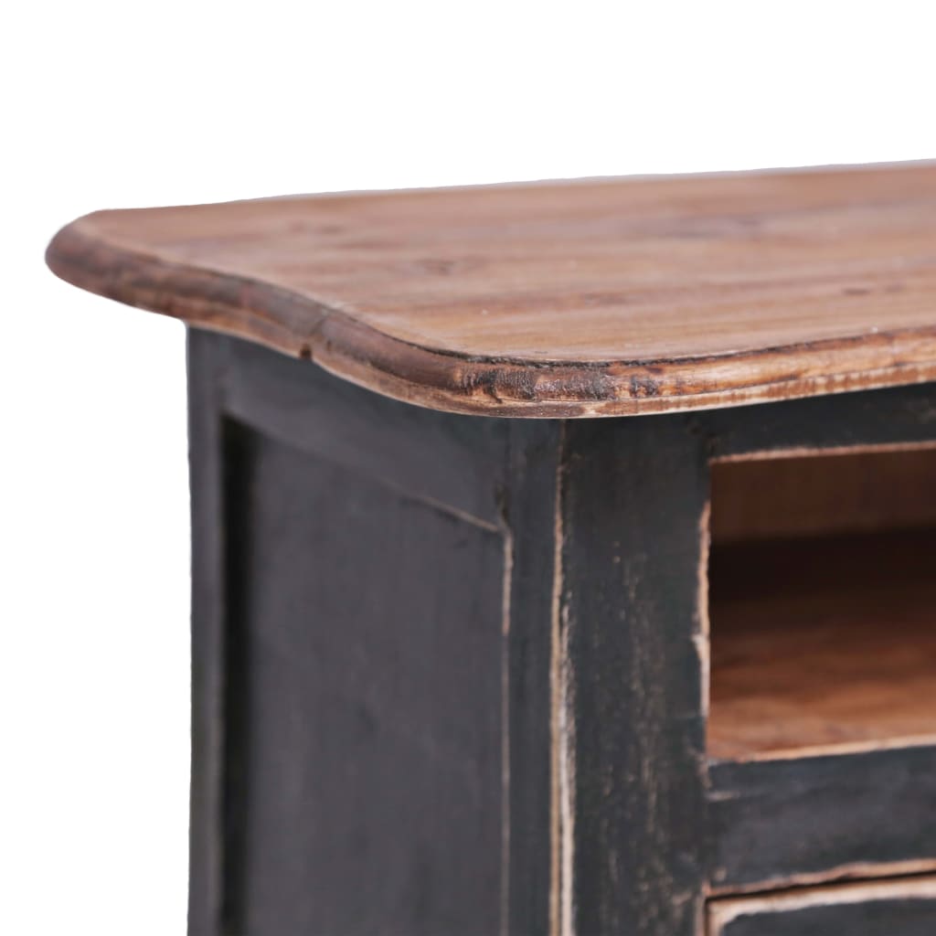 vidaXL TV cabinet 120x30x40 cm solid mahogany wood black