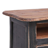 vidaXL TV cabinet 120x30x40 cm solid mahogany wood black