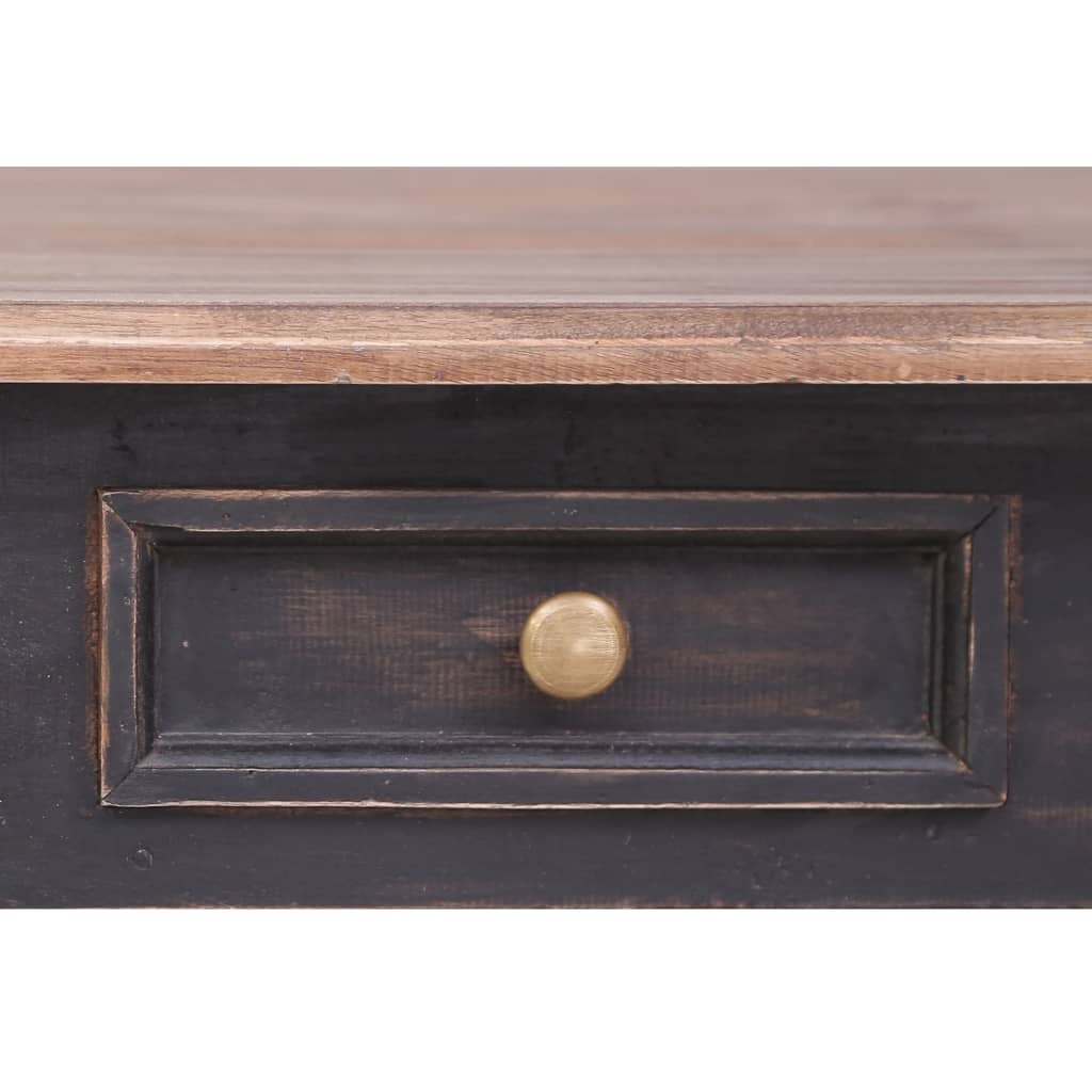 vidaXL Bureau met 3 lades 117x57x75 cm massief mahoniehout