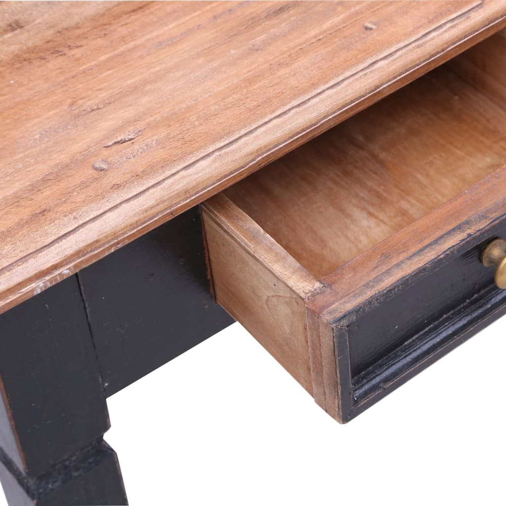 vidaXL Schrijftafel met lades 90x50x101 cm massief mahoniehout