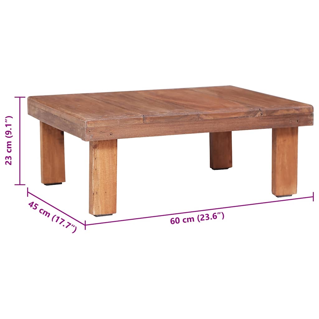 vidaXL Salontafel 60x45x23 cm massief mahoniehout