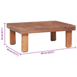 vidaXL Salontafel 60x45x23 cm massief mahoniehout