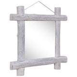 vidaXL Mirror wooden blocks 70x70 cm solid reclaimed wood