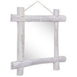 vidaXL Mirror wooden blocks 70x70 cm solid reclaimed wood