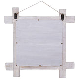 vidaXL Mirror wooden blocks 70x70 cm solid reclaimed wood