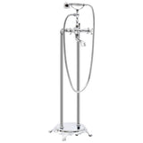 vidaXL Freestanding Bathtub Faucet 99.5 cm Stainless Steel Silver-coloured