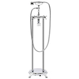 vidaXL Freestanding Bathtub Faucet 99.5 cm Stainless Steel Silver-coloured