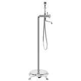 vidaXL Freestanding Bathtub Faucet 99.5 cm Stainless Steel Silver-coloured