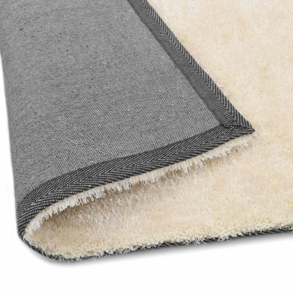 vidaXL Shaggy Gebiedsdeken Crème 120 x 160 cm Polyetheen
