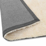 vidaXL Shaggy Gebiedsdeken Crème 120 x 160 cm Polyetheen