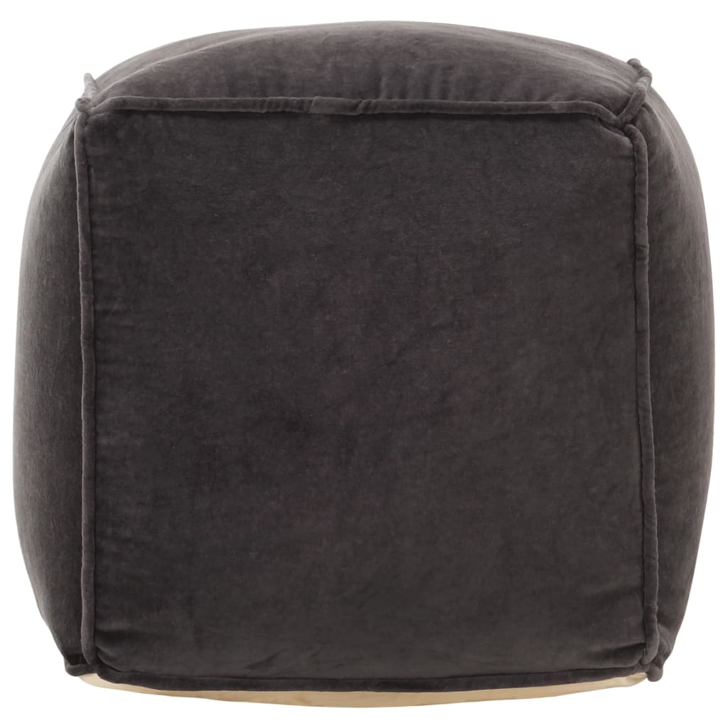 vidaXL Pouffe 40x40x40 cm cotton velvet anthracite