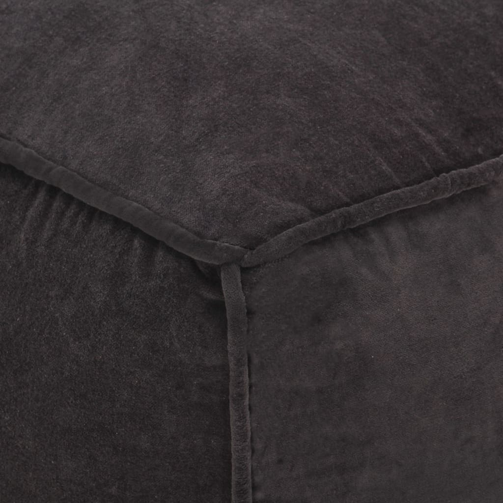 vidaXL Pouffe 40x40x40 cm cotton velvet anthracite