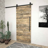 vidaXL Sliding Door Hardware Kit 183 cm Steel Black