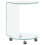 vidaXL Table de salon 45x40x58 cm verre dur