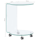 vidaXL Table de salon 45x40x58 cm verre dur