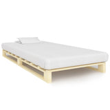vidaXL Pine Wood Pallet Bed Frame 90x200 cm