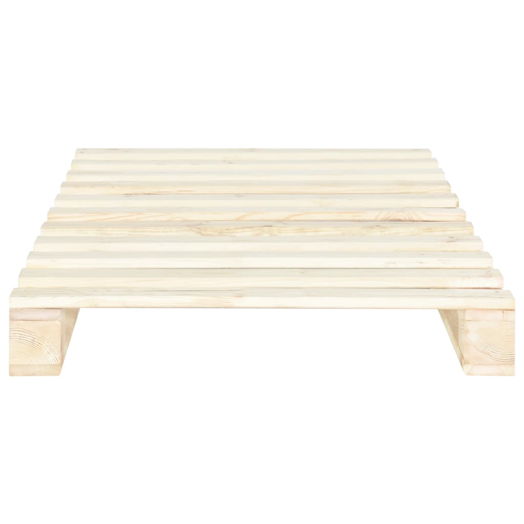vidaXL Pine Wood Pallet Bed Frame 90x200 cm