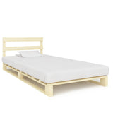 vidaXL Solid Pine Wood Pallet Bed Frame 90x200 cm