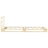 vidaXL Solid Pine Wood Pallet Bed Frame 90x200 cm
