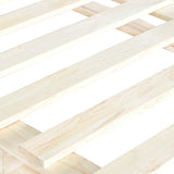 vidaXL Solid Pine Wood Pallet Bed Frame 90x200 cm