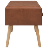 vidaXL Bench with Drawers 80 cm Faux Leather Brown