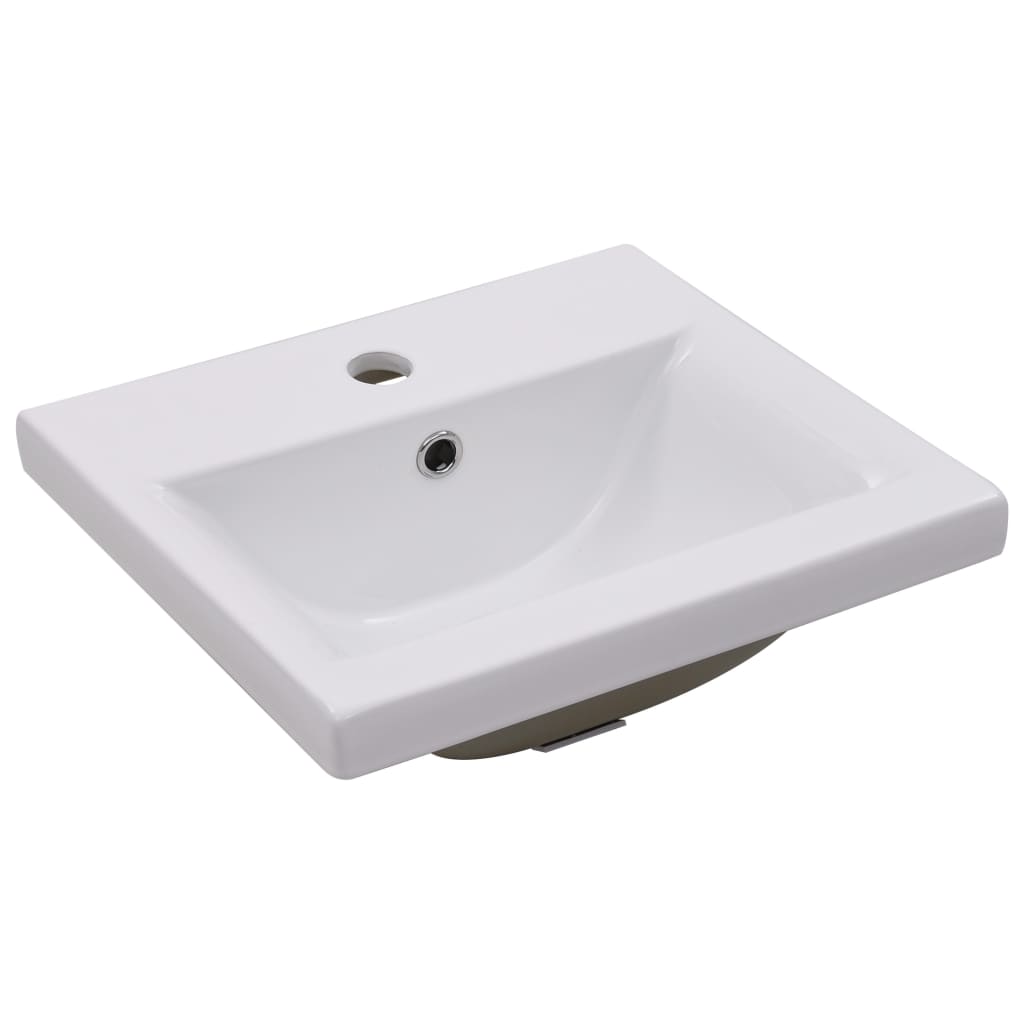 vidaXL Ceramic Built-in Basin 42x39x18 cm White