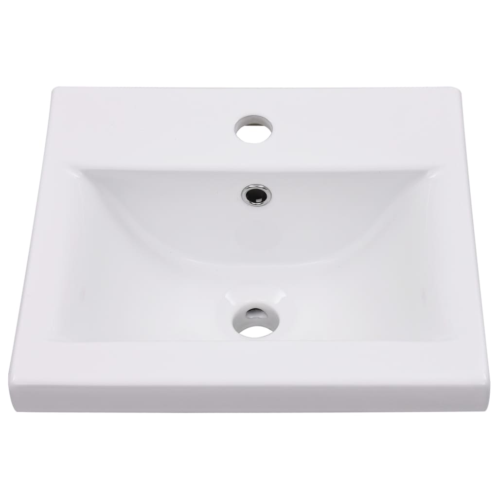 vidaXL Ceramic Built-in Basin 42x39x18 cm White
