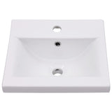 vidaXL Ceramic Built-in Basin 42x39x18 cm White