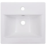 vidaXL Ceramic Built-in Basin 42x39x18 cm White