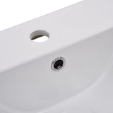 vidaXL Ceramic Built-in Basin 42x39x18 cm White