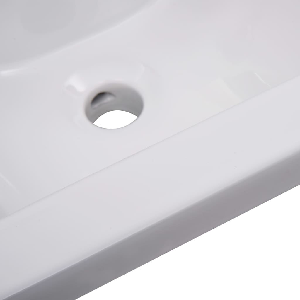 vidaXL Ceramic Built-in Basin 42x39x18 cm White