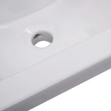vidaXL Ceramic Built-in Basin 42x39x18 cm White