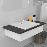 vidaXL Ceramic Built-in Basin 42x39x18 cm White