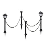 vidaXL Solar Lights 4 pcs with Fence and Poles