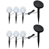 vidaXL Garden Lights 6 pcs LED with Ground Spikes and Solar Panels