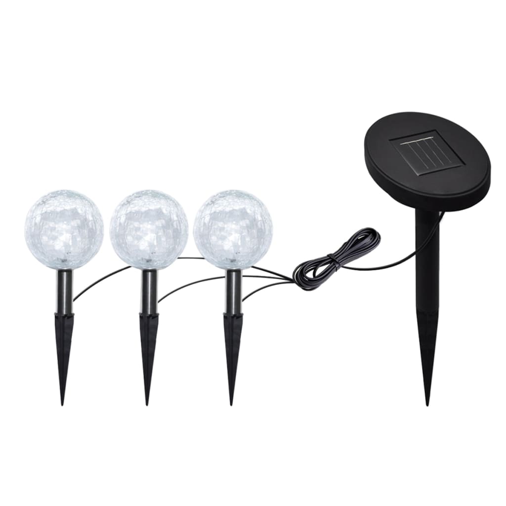 vidaXL Garden Lights 6 pcs LED with Ground Spikes and Solar Panels