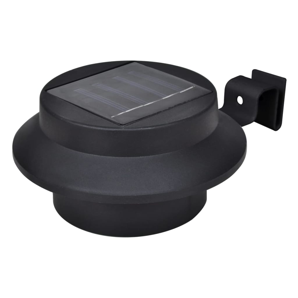 vidaXL Fence lights 12 pcs solar LED black