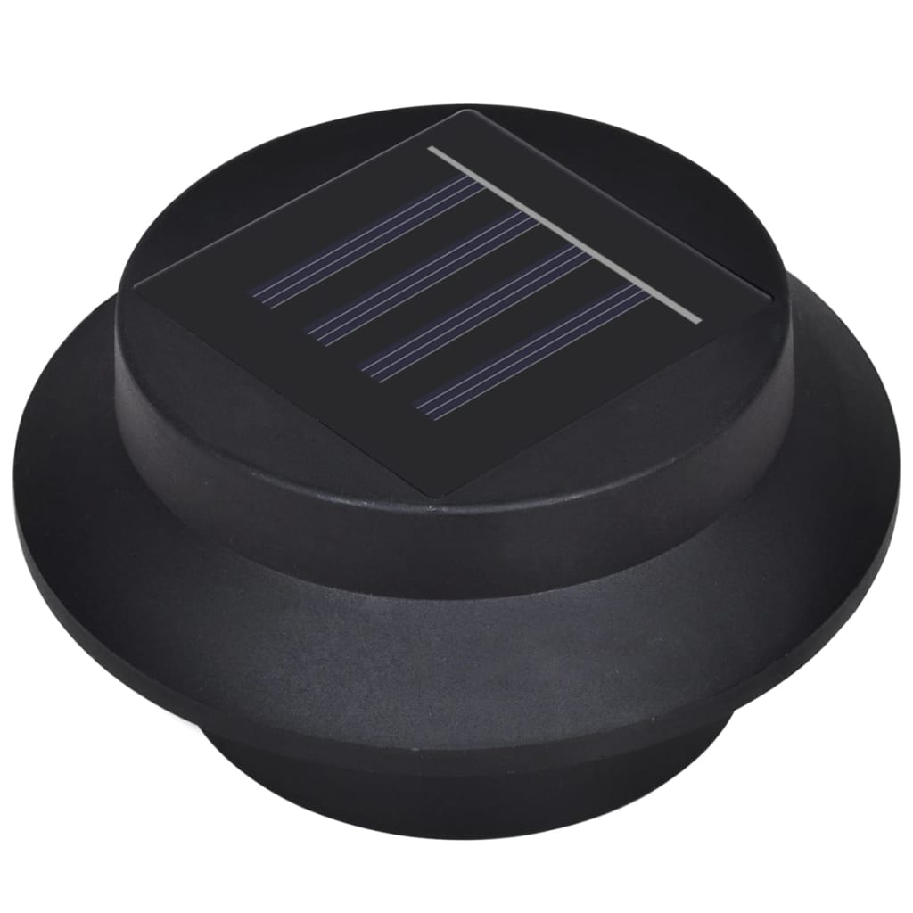 vidaXL Fence lights 12 pcs solar LED black