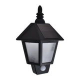 vidaXL Solar Wall Lights 2 pcs with Motion Sensor Black