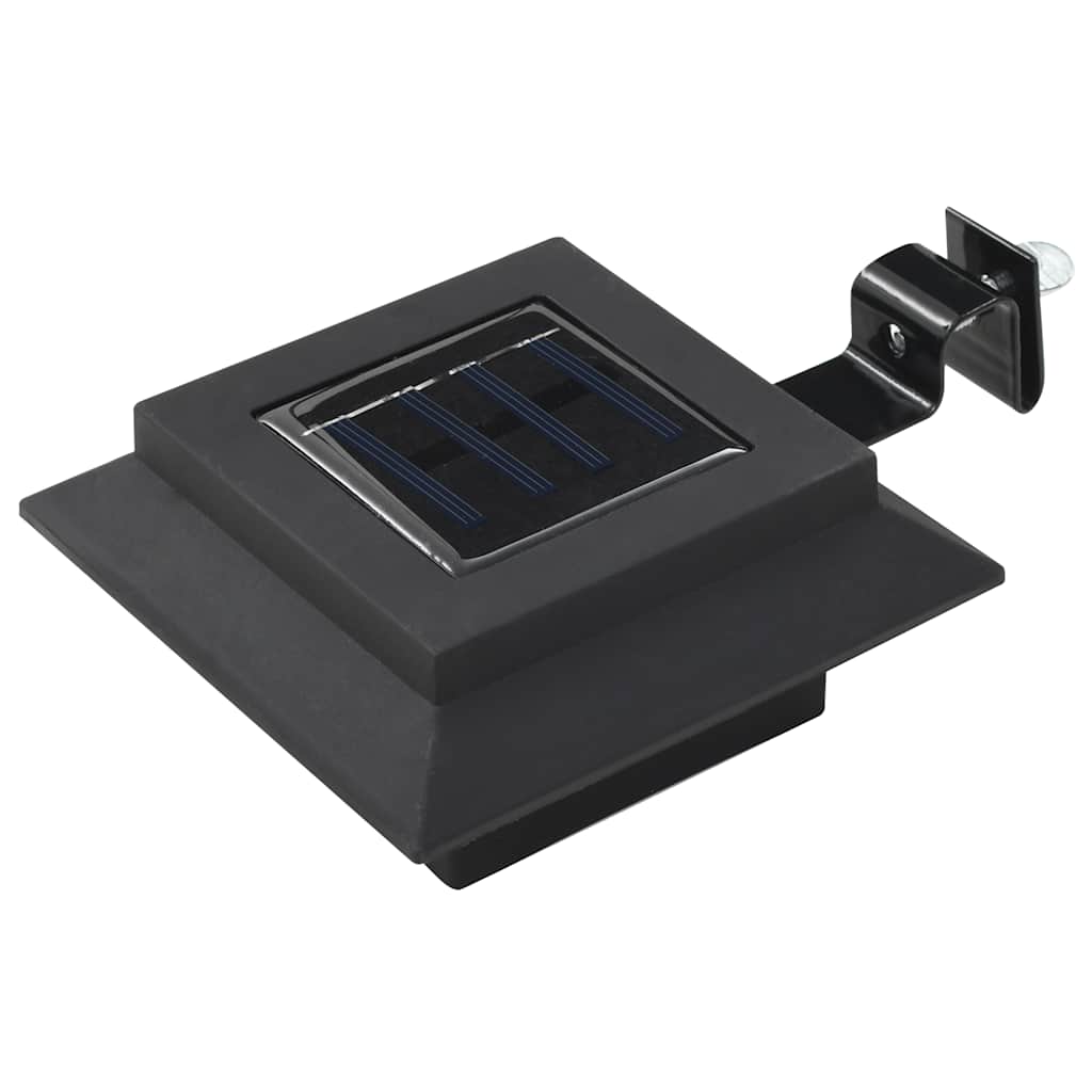 vidaXL Solar Lights 12 pcs LED Square 12 cm Black
